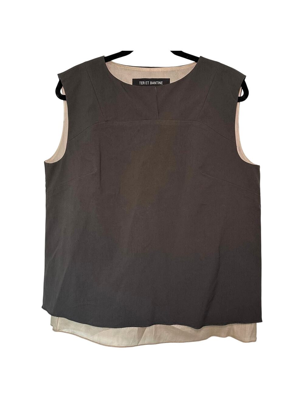 Ter et Bantine (IT 42/US 6) Sculptural Sleeveless Top - Minimalist Avant-Garde